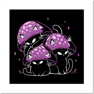 Mushroom Cats Posters and Art